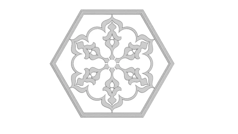 hexagon motif 3D print model