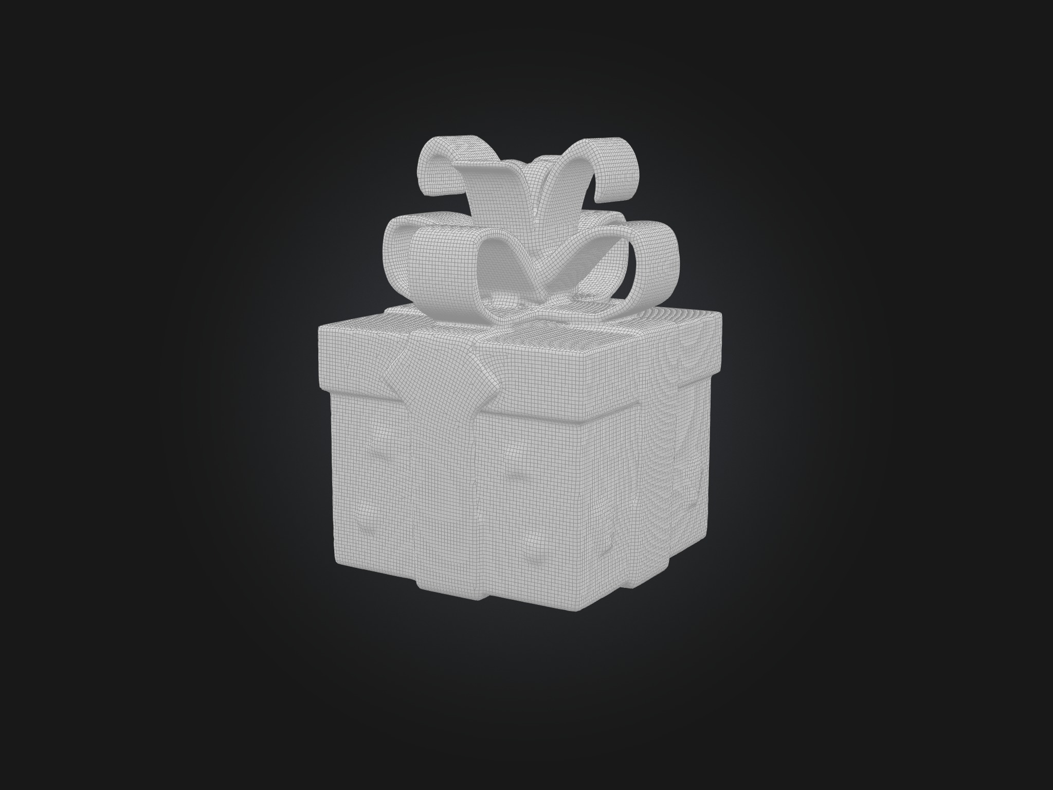 Cartoon Gift Box Low-poly 3D model_2