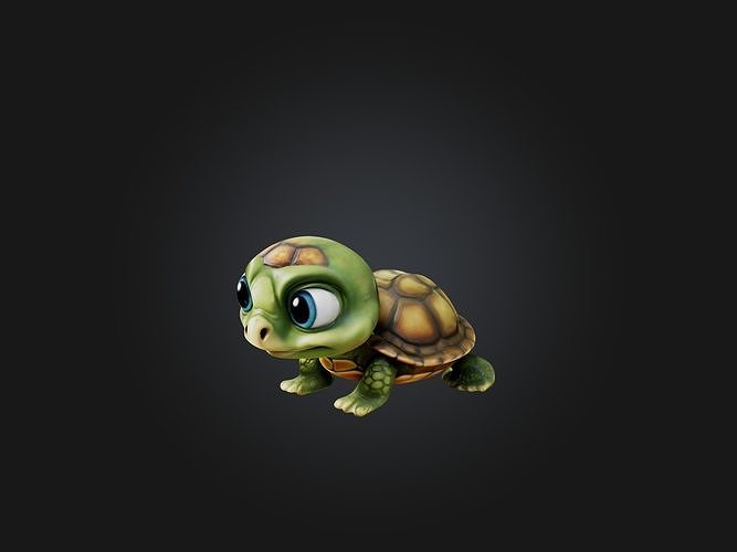 Cartoon Turtle Low-poly 3D model