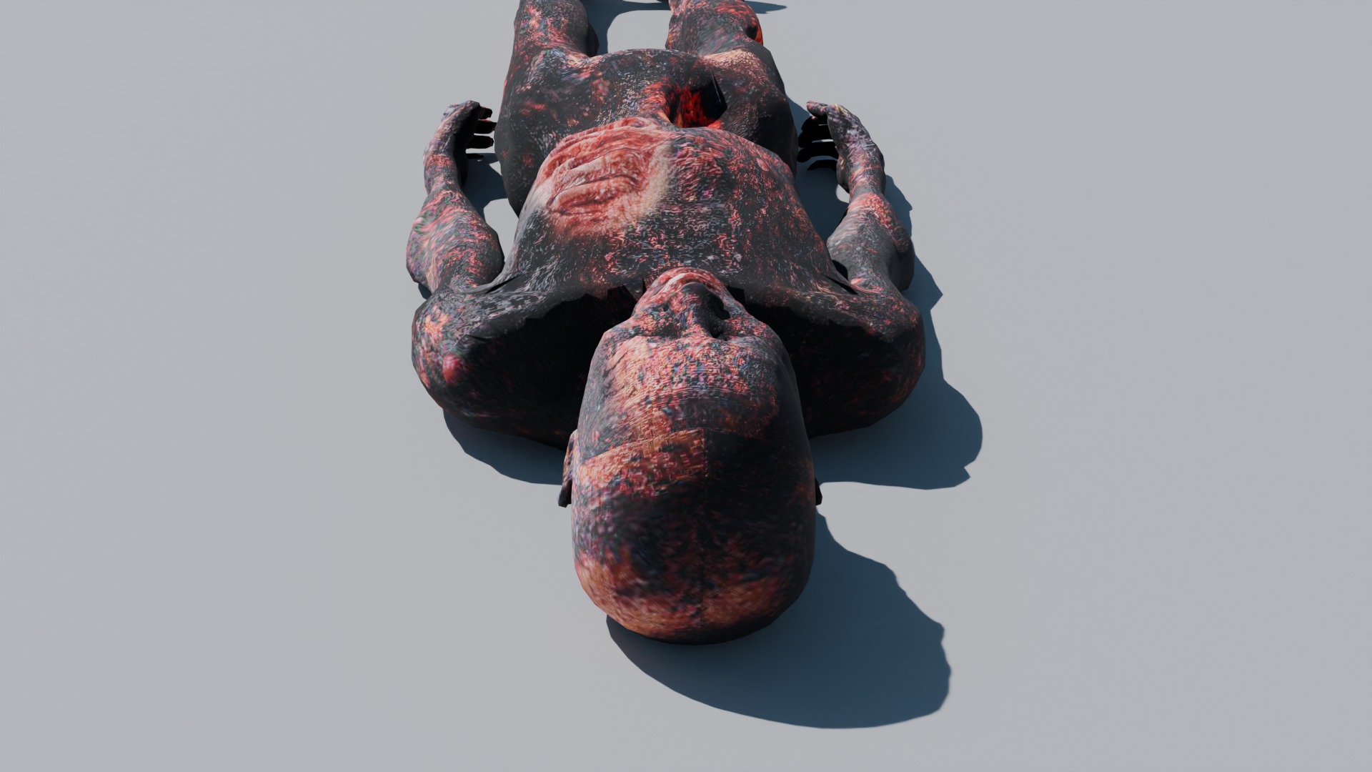 3D Human Corpse Burnt 3D model_4