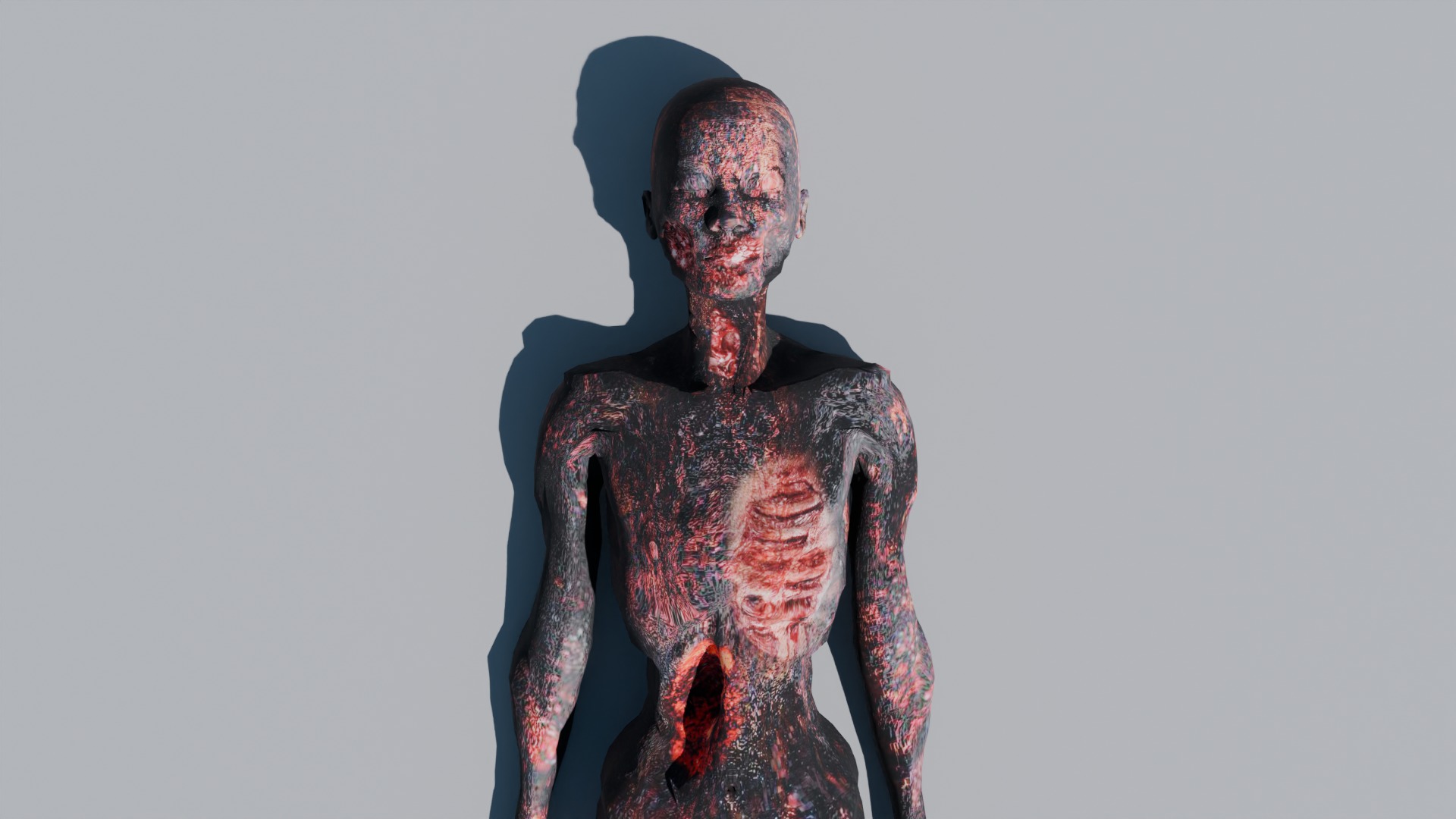 3D Human Corpse Burnt 3D model_3