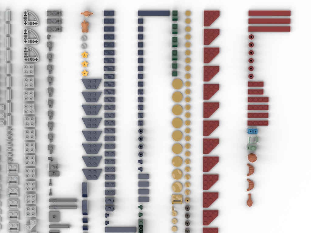 PixelBricks3D - Lego Winter Village Market  3D print model_5