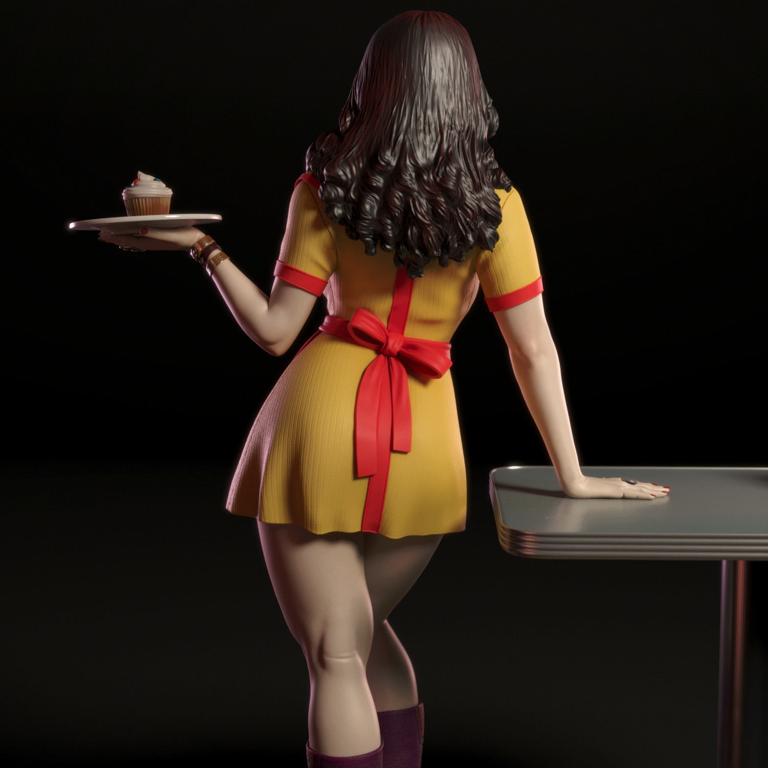 Max Black from Two Broke Girls 3D print model_5