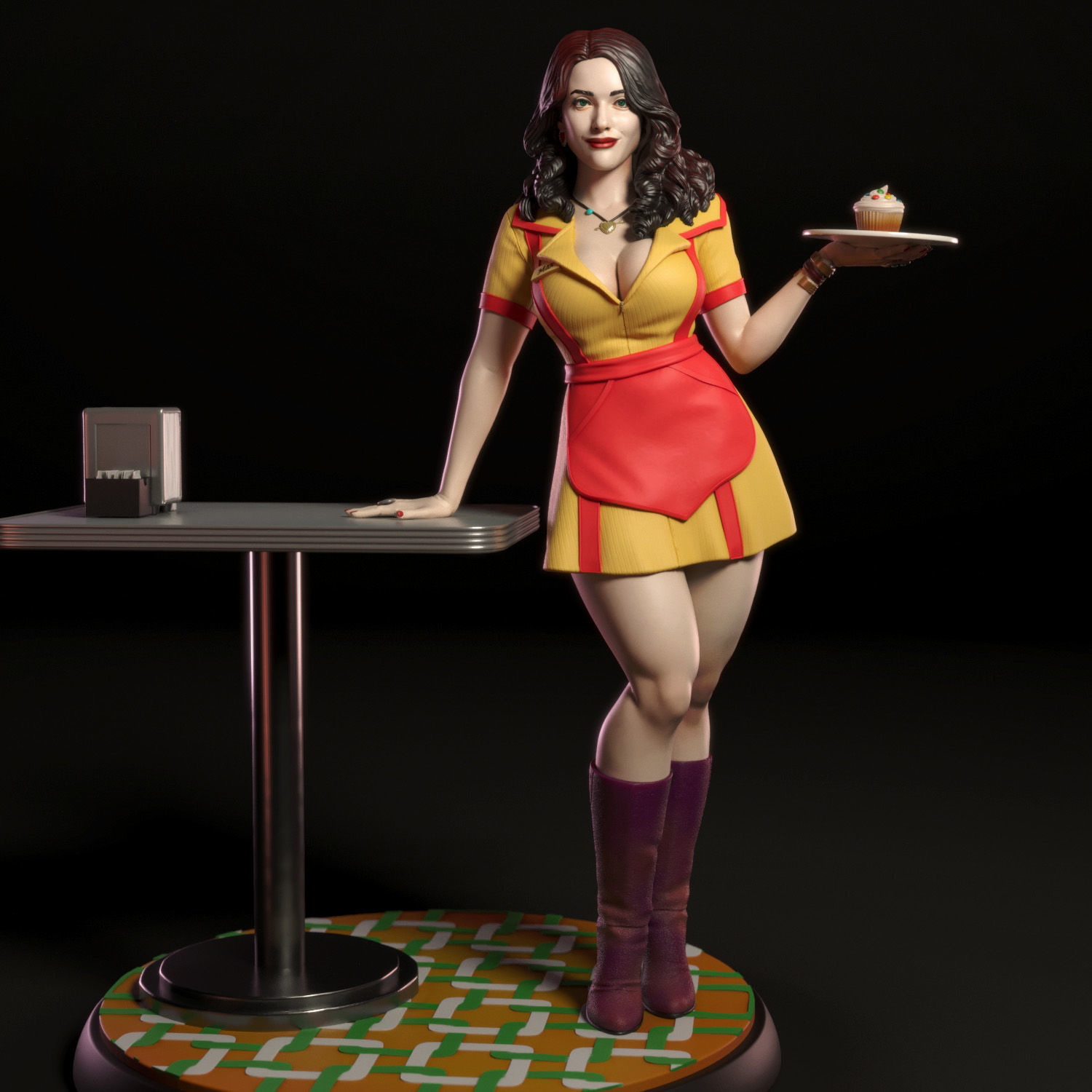 Max Black from Two Broke Girls 3D print model_1