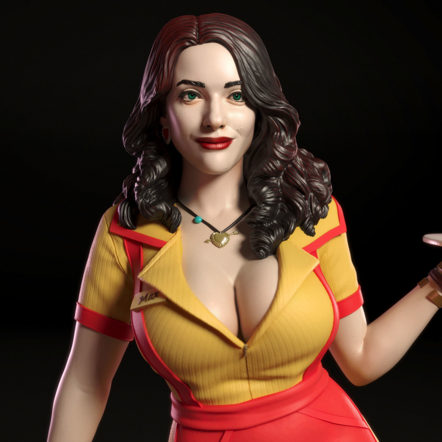 Max Black from Two Broke Girls 3D print model_8