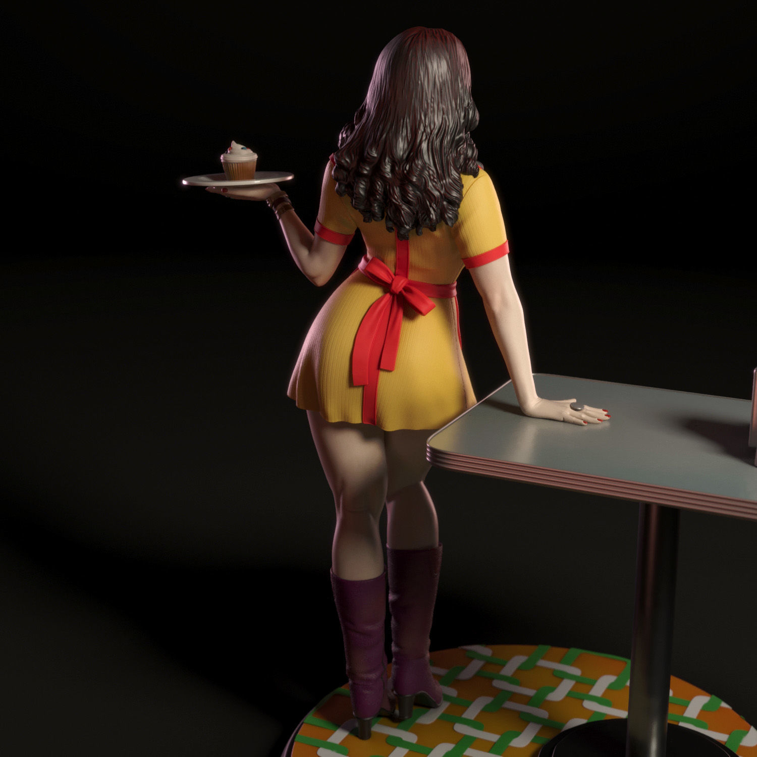 Max Black from Two Broke Girls 3D print model_4