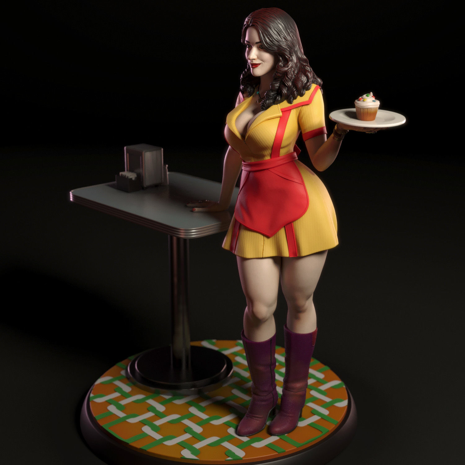 Max Black from Two Broke Girls 3D print model_7