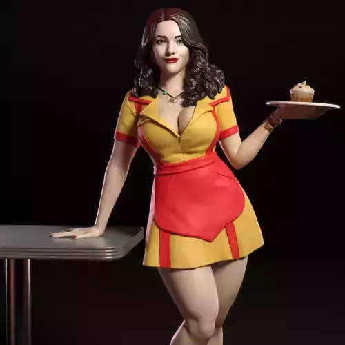 Max Black from Two Broke Girls 3D print model