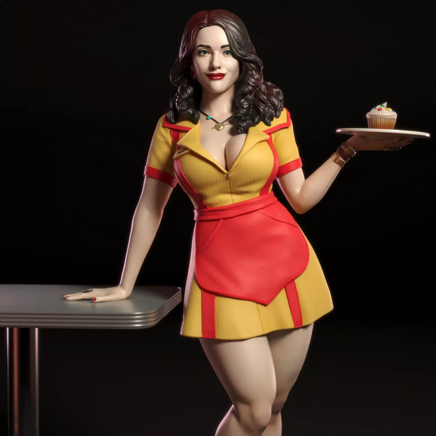 Max Black from Two Broke Girls 3D print model_0