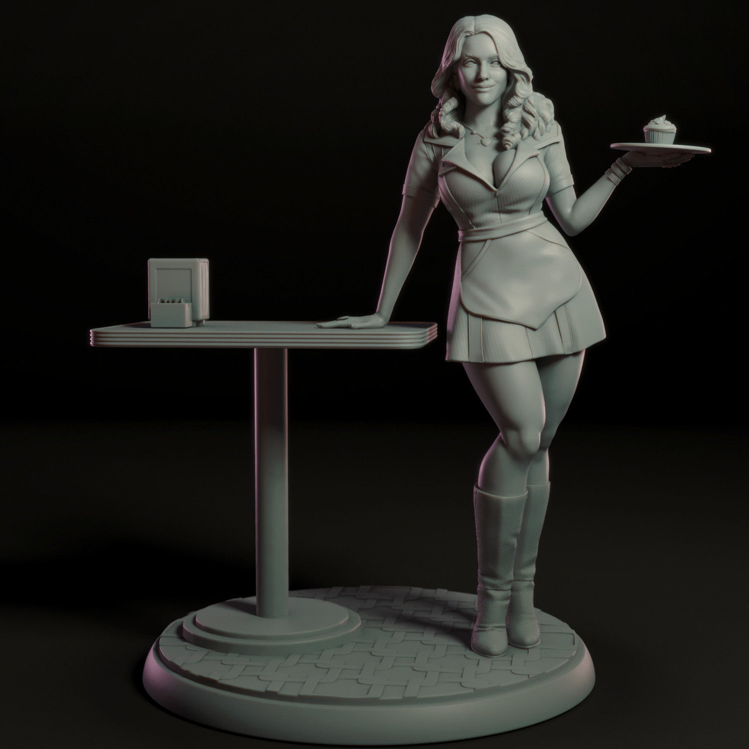 Max Black from Two Broke Girls 3D print model_9