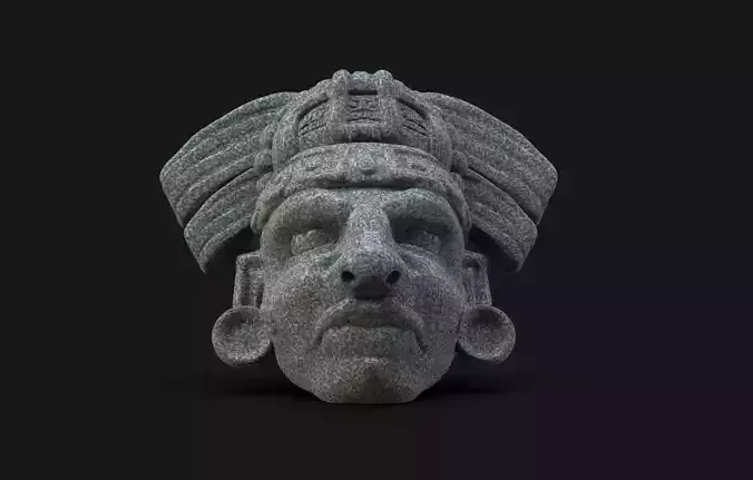 Mayan Head Sculpture