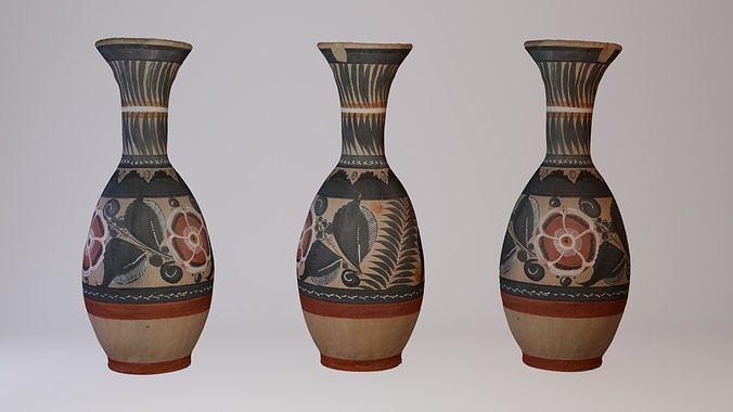 Tall Floral Vase 3D model