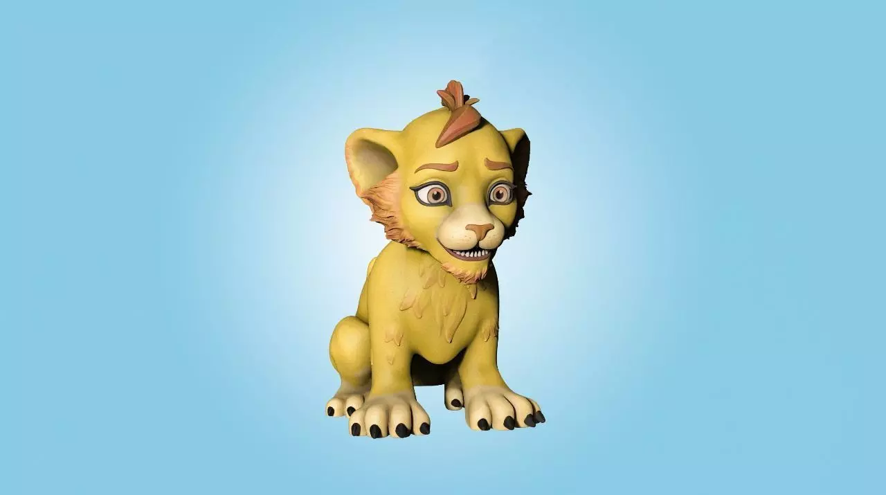 Stylized Lion 3D print model