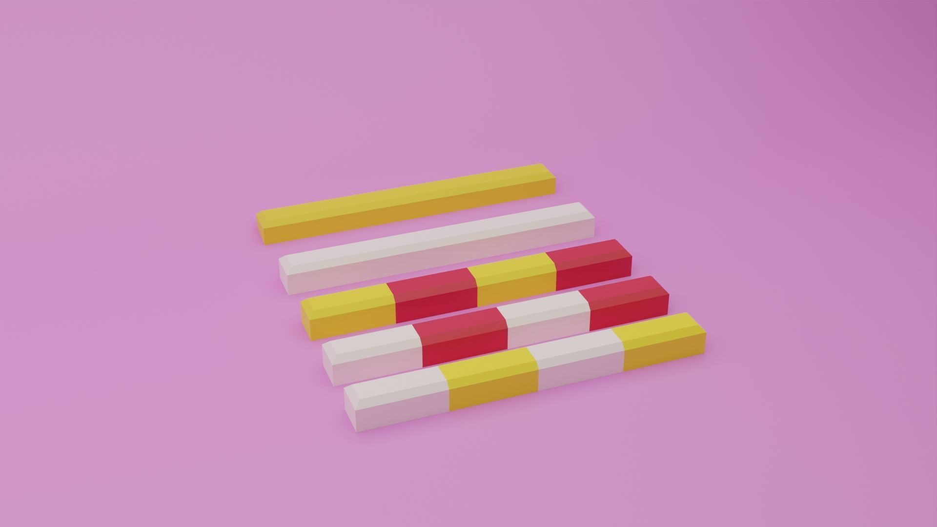 Low-Poly Barrier Pack Low-poly 3D model_3