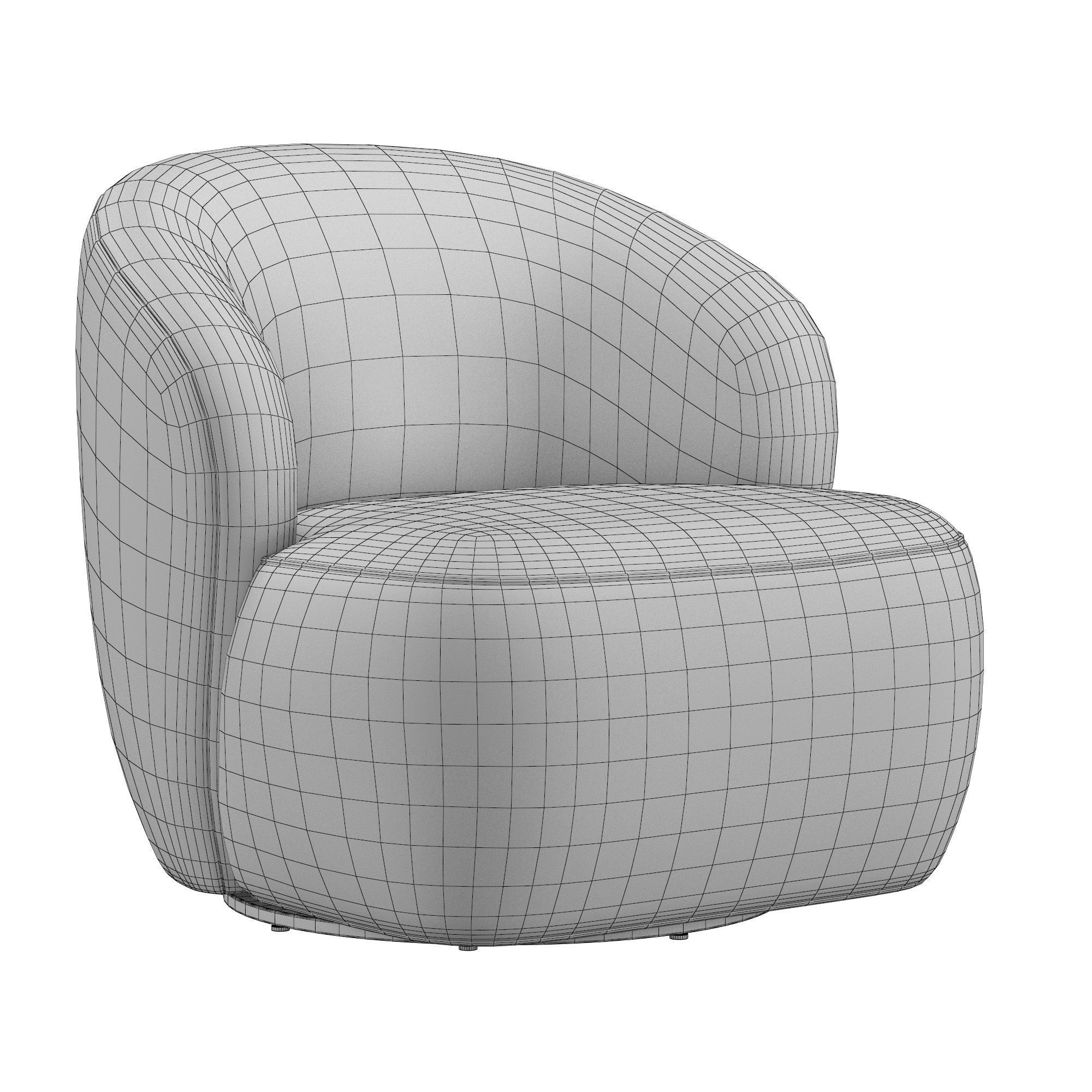 Lisete rotating chair 3D model_6