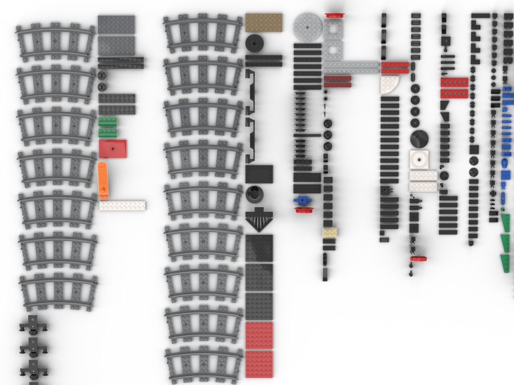 PixelBricks3D - Lego  Winter Holiday Train  3D print model_2