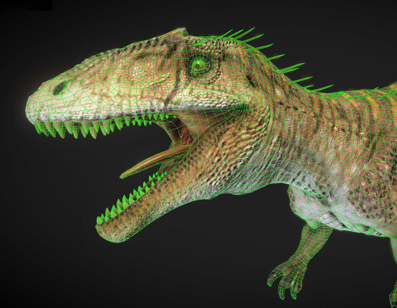 Concavenator Low-poly 3D model_1