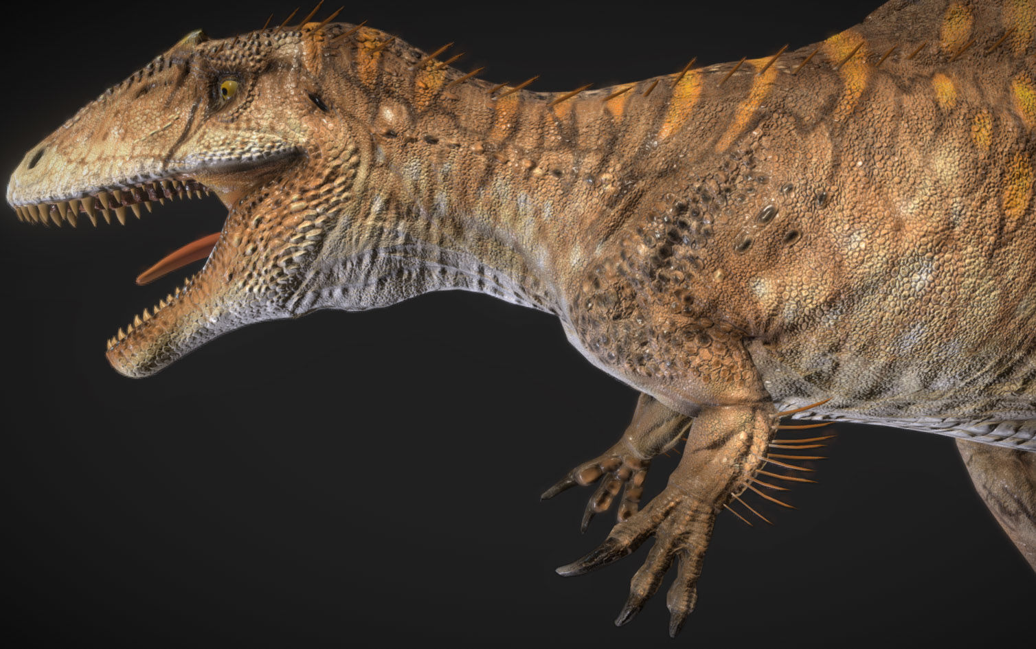 Concavenator Low-poly 3D model_6