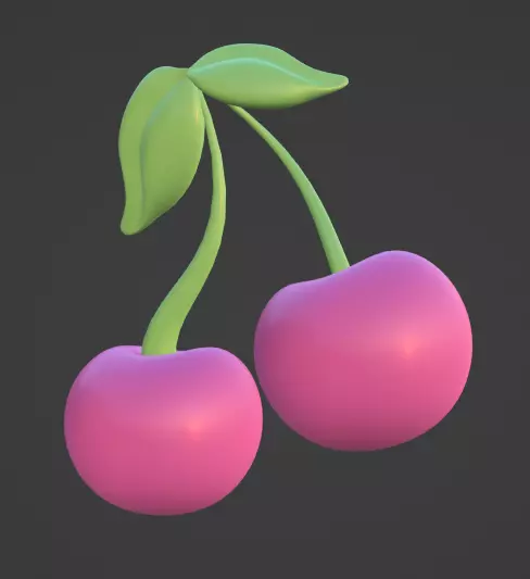 Cherry - High-Quality 3D Model Low-poly 3D model_0
