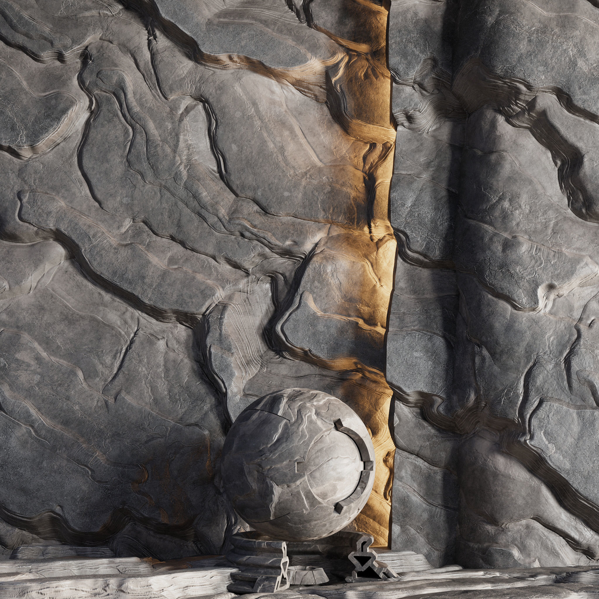 H105 Rock Cliff - PBR - 4K - Seamless - SBSAR Texture_6