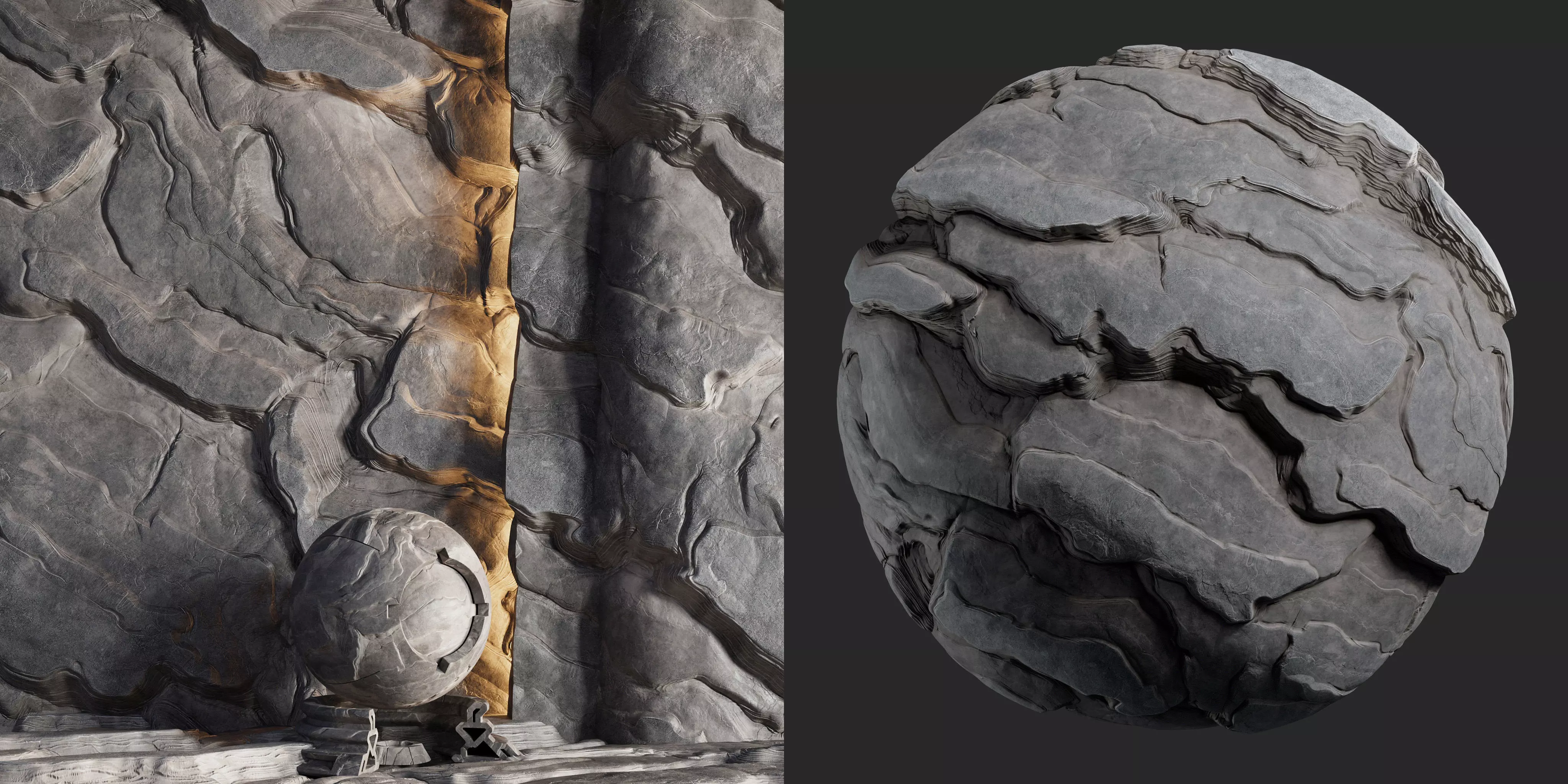 H105 Rock Cliff - PBR - 4K - Seamless - SBSAR Texture_0