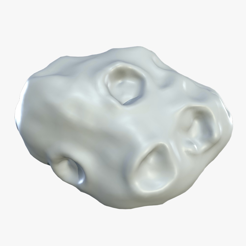 Asteroid 2a Free low-poly 3D model_6