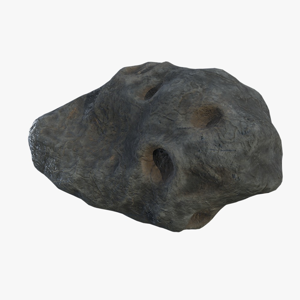 Asteroid 2a Free low-poly 3D model_2