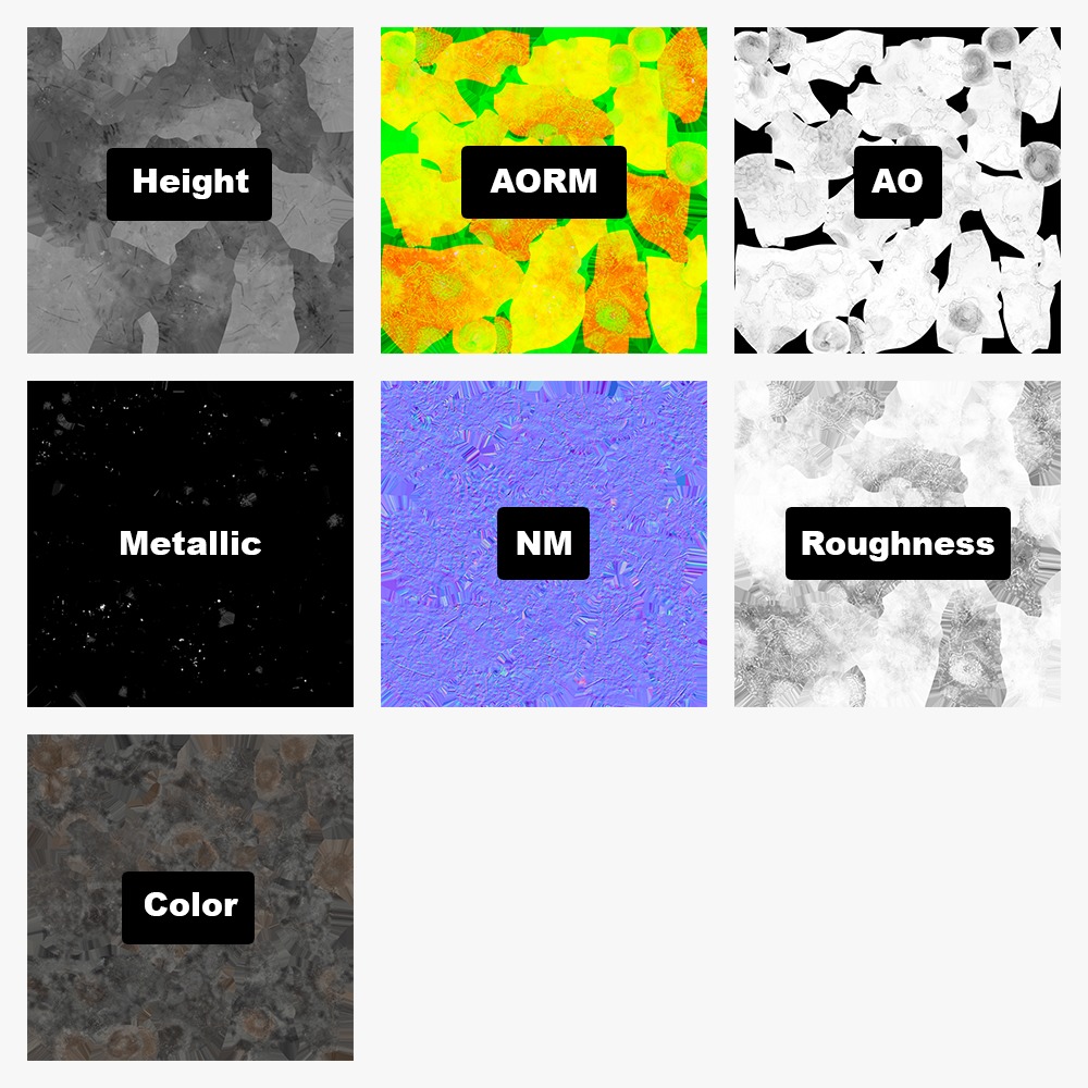 Asteroid 2a Free low-poly 3D model_8