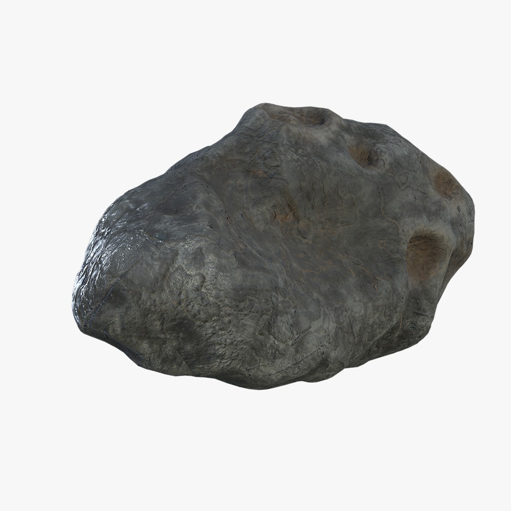 Asteroid 2a Free low-poly 3D model_3