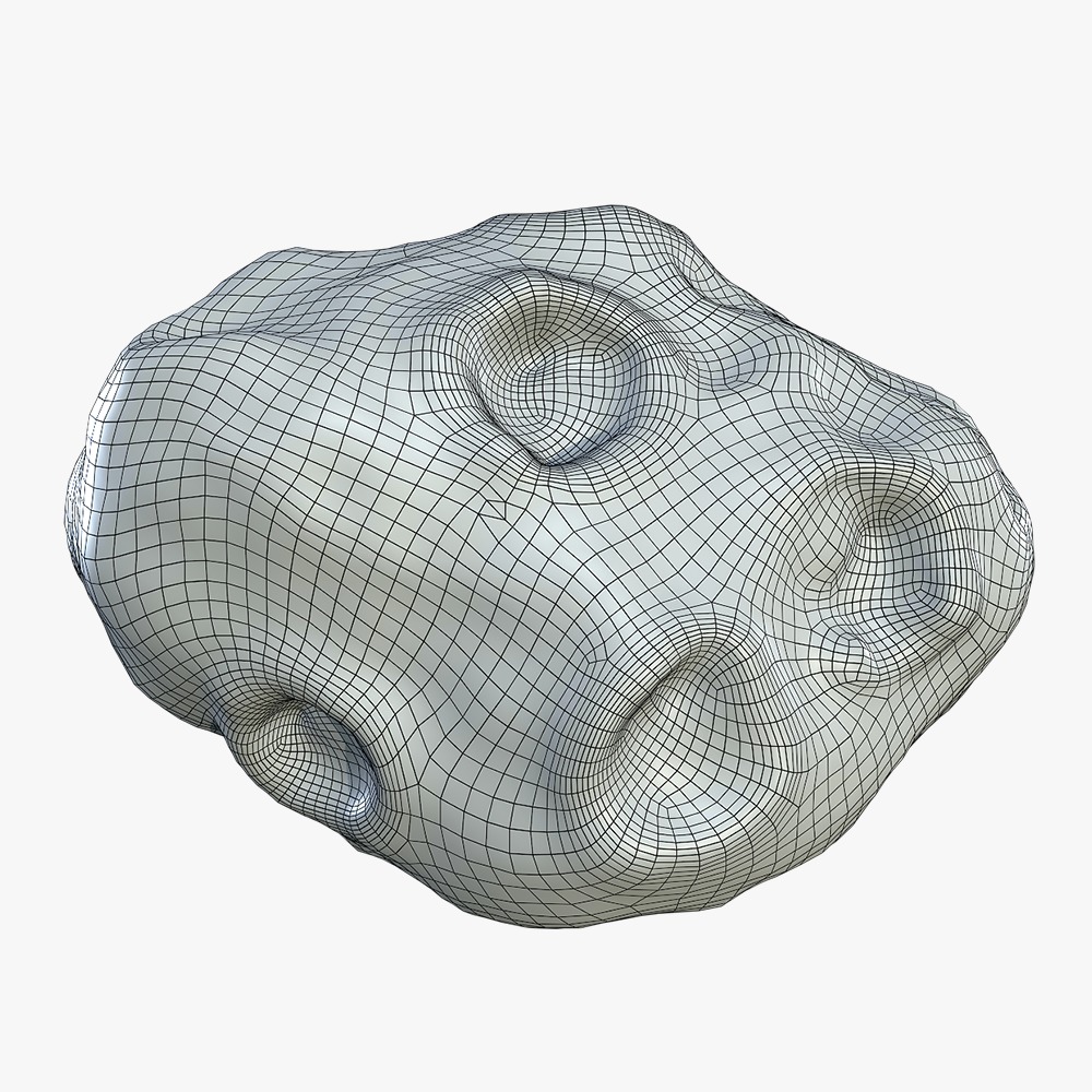 Asteroid 2a Free low-poly 3D model_7