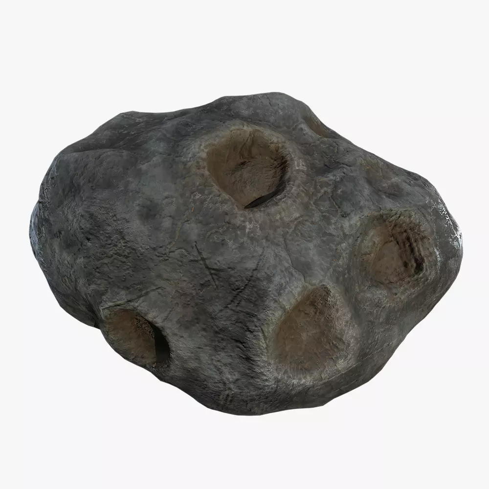 Asteroid 2a Free low-poly 3D model_0