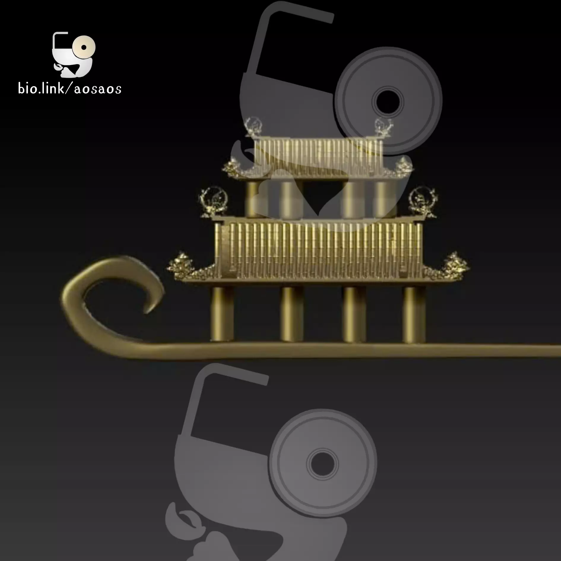 Bodkin Hairpin for fashion 2 STL OBJ 3D print model