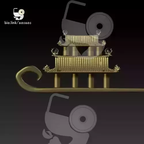 Bodkin Hairpin for fashion 2 STL OBJ 3D print model