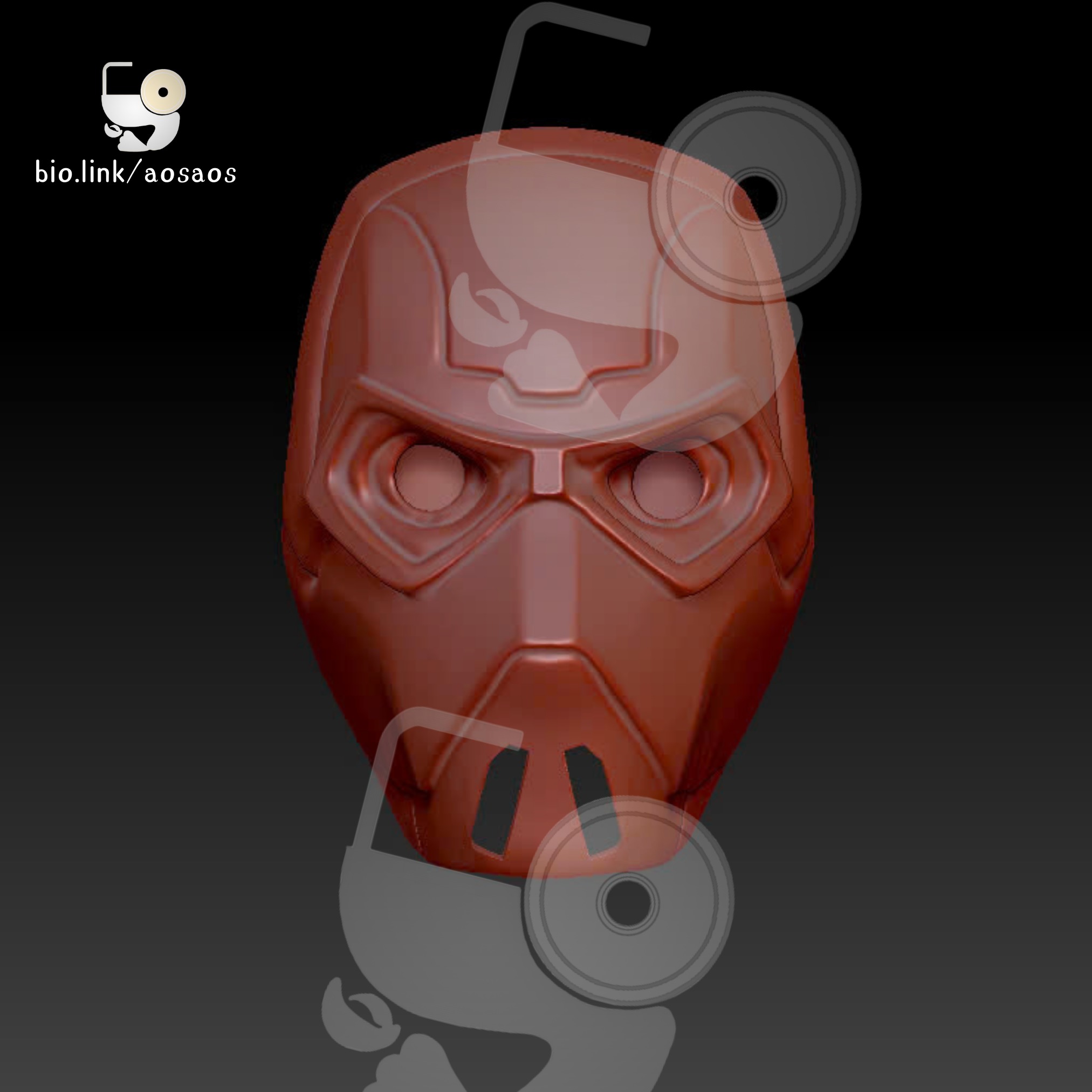 Cypher Valorant Helmet PROP STL OBJ 3D print model_1