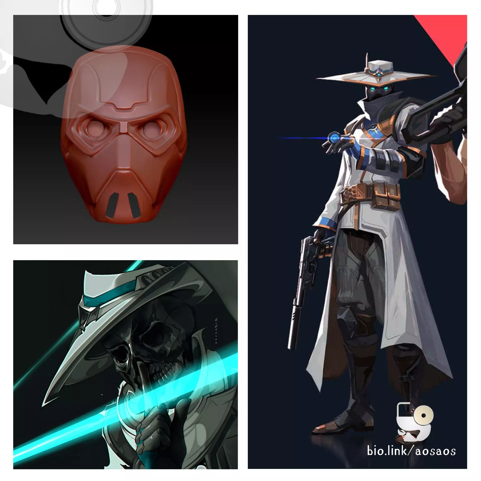 Cypher Valorant Helmet PROP STL OBJ 3D print model_0