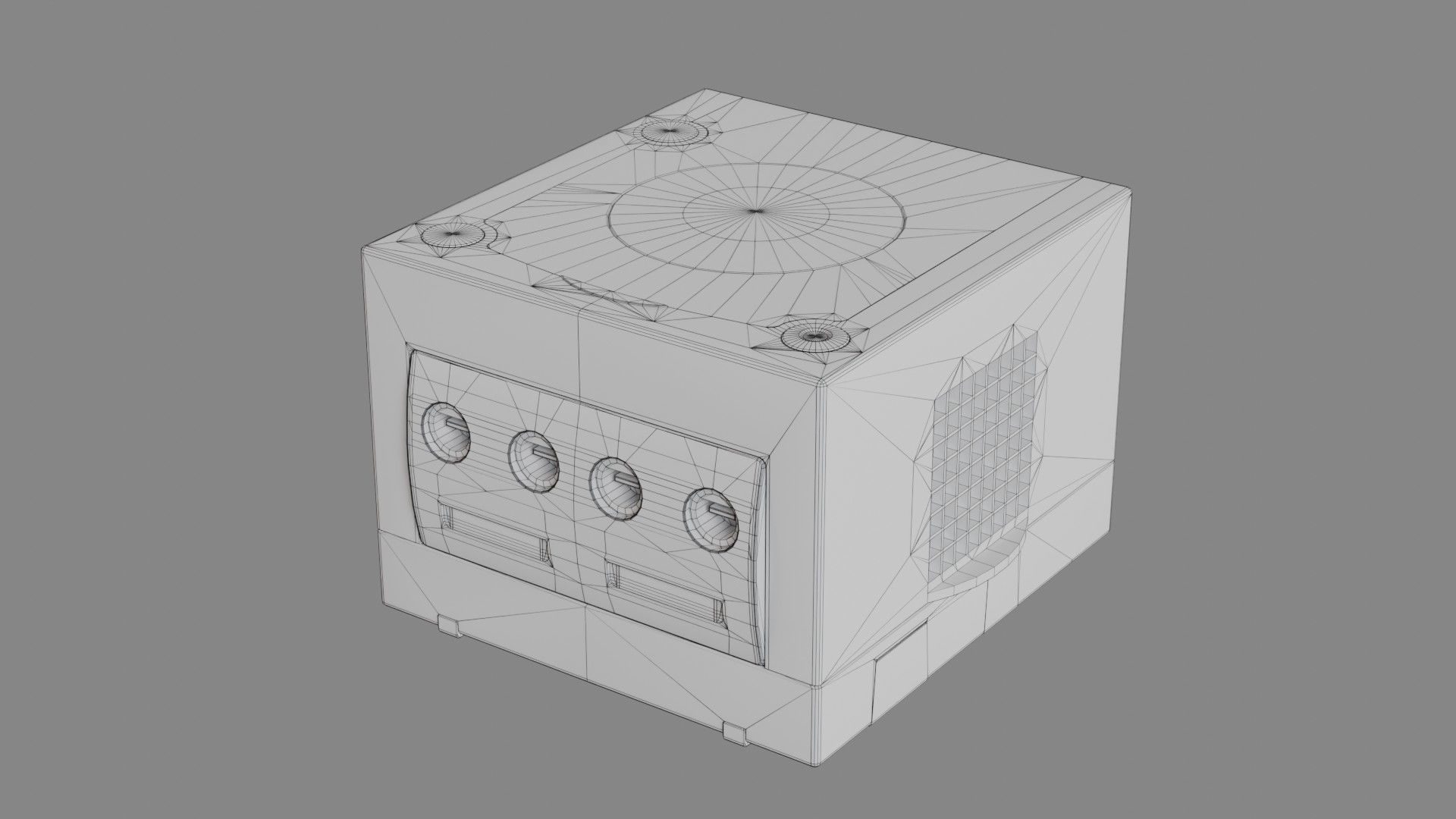 Nintendo Gamecube Low-poly 3D model_29