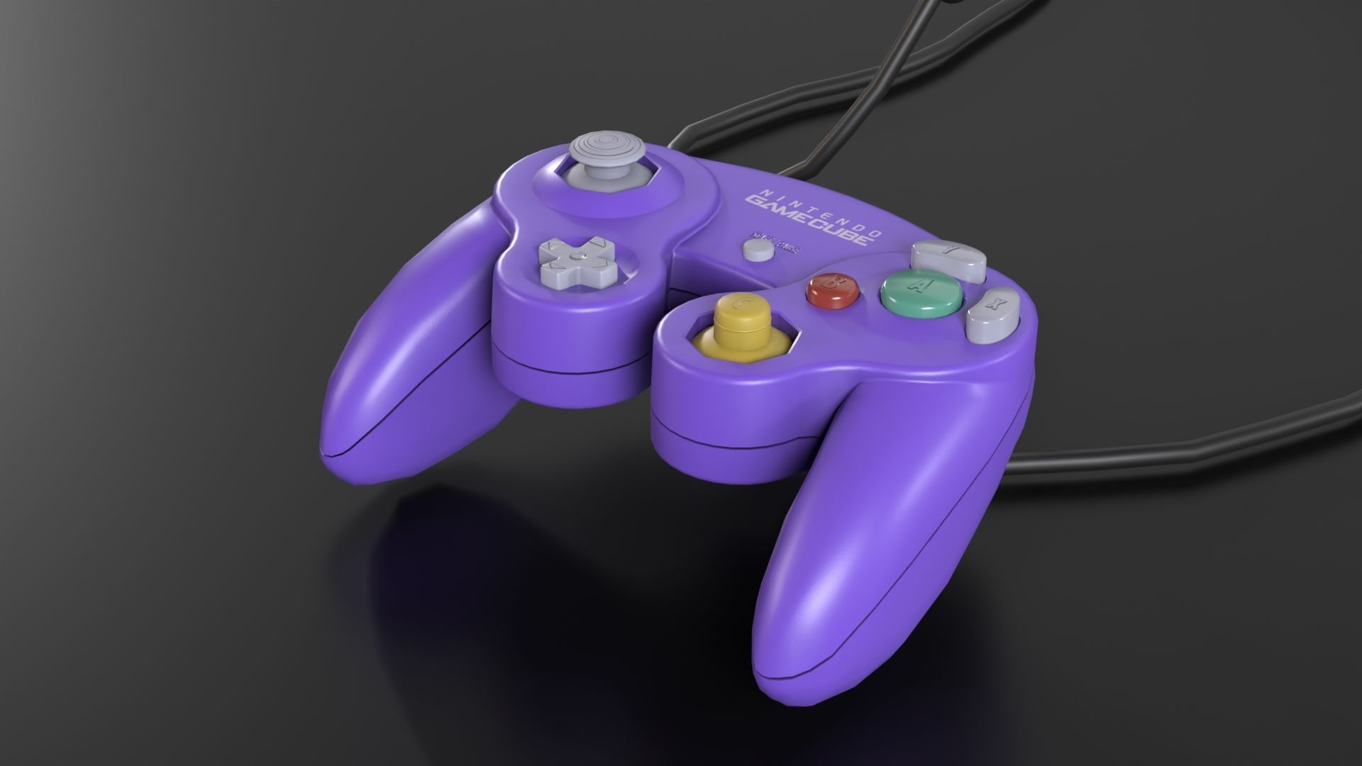 Nintendo Gamecube Low-poly 3D model_16
