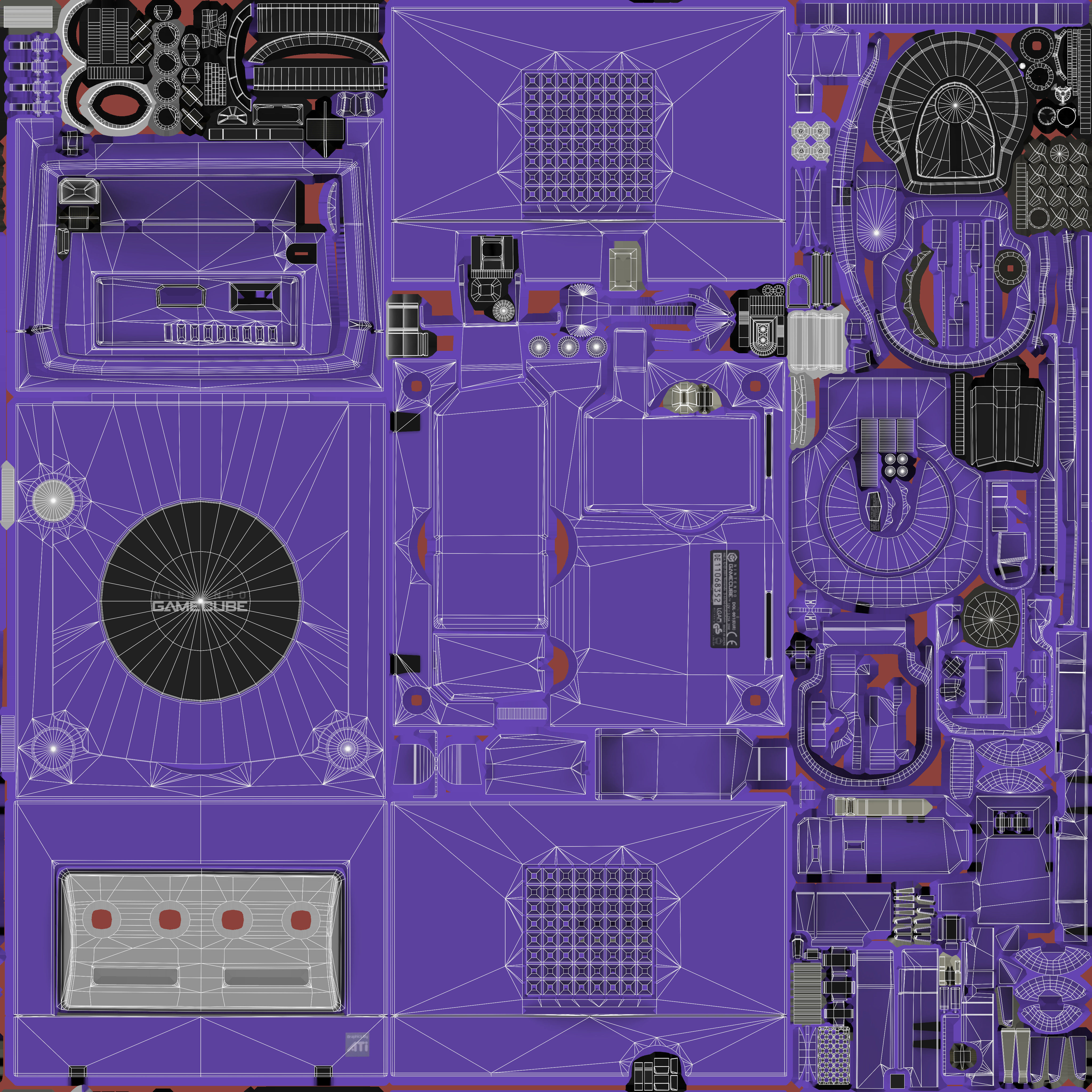 Nintendo Gamecube Low-poly 3D model_46