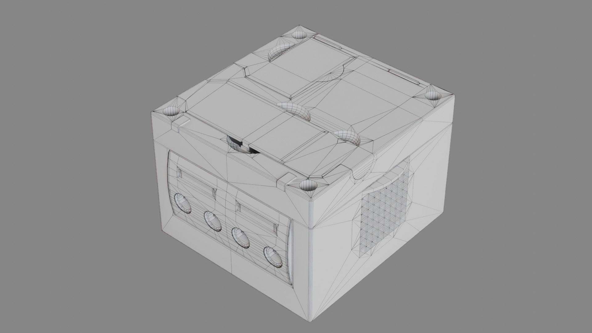 Nintendo Gamecube Low-poly 3D model_35