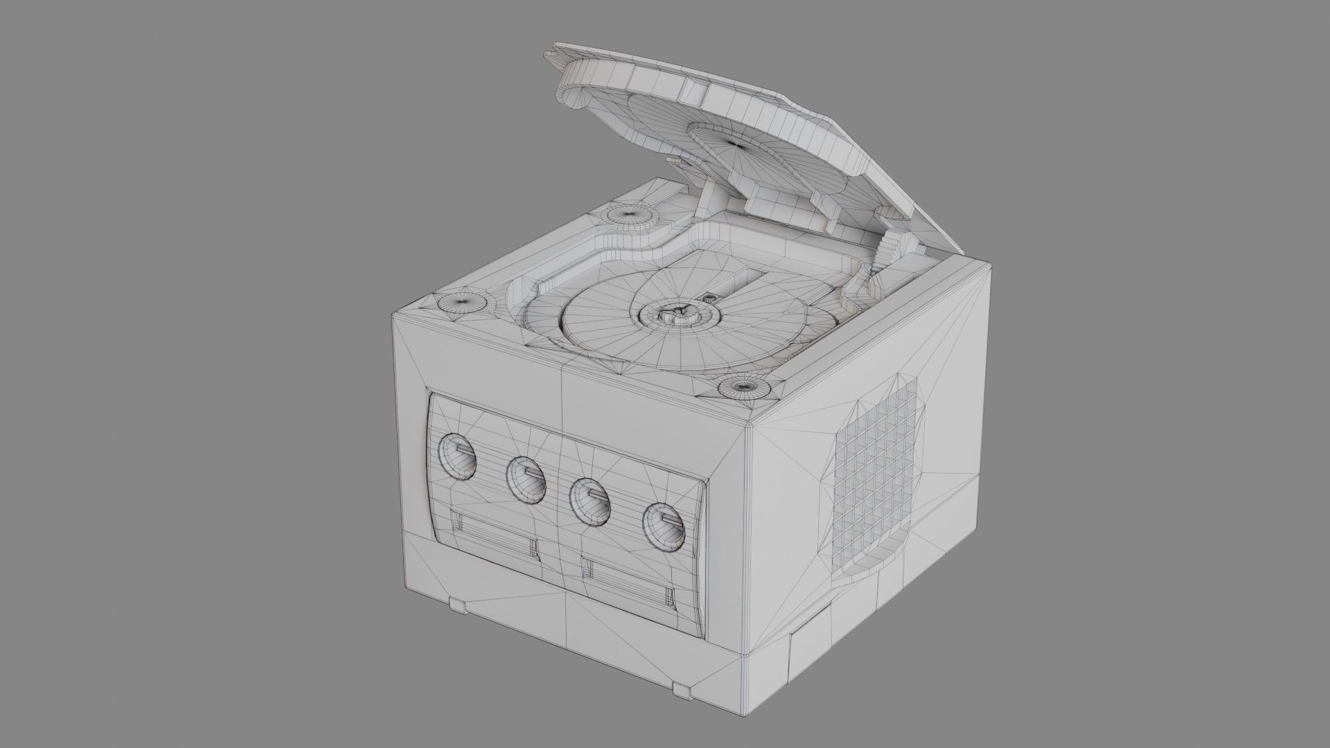 Nintendo Gamecube Low-poly 3D model_30
