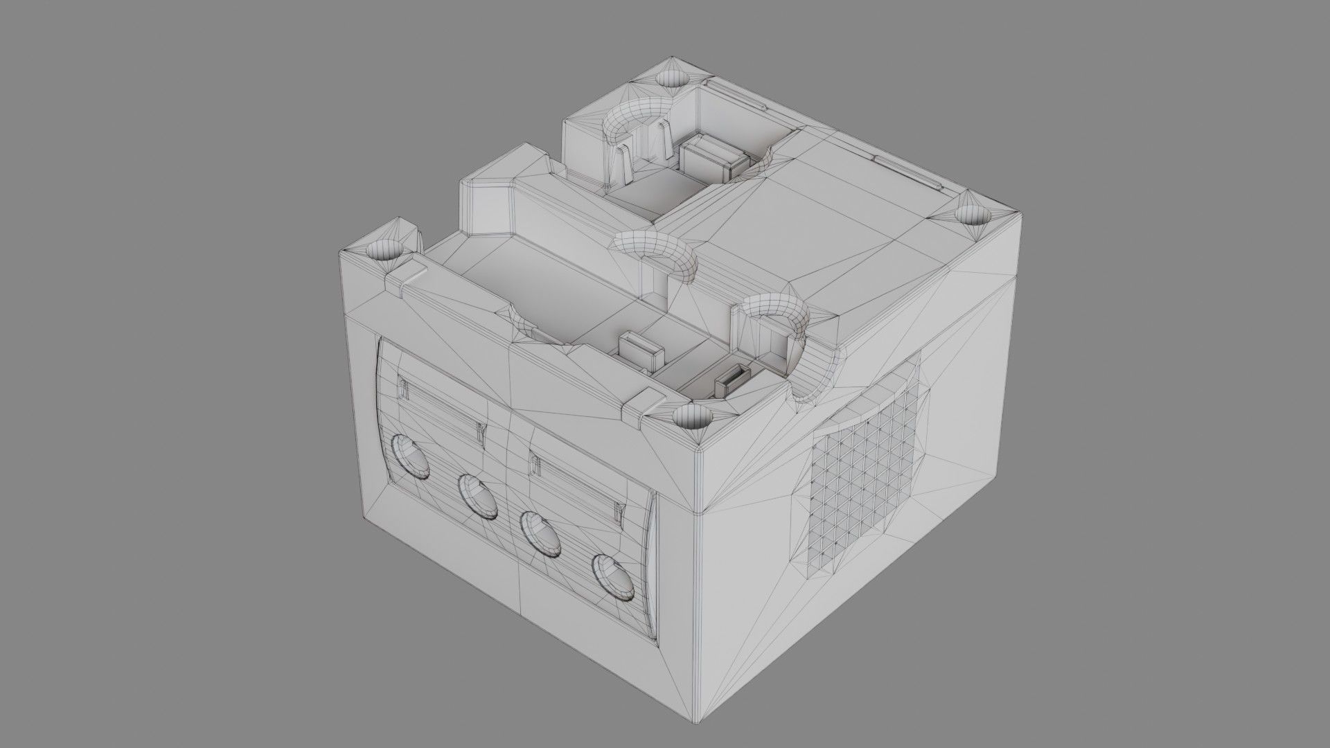 Nintendo Gamecube Low-poly 3D model_36