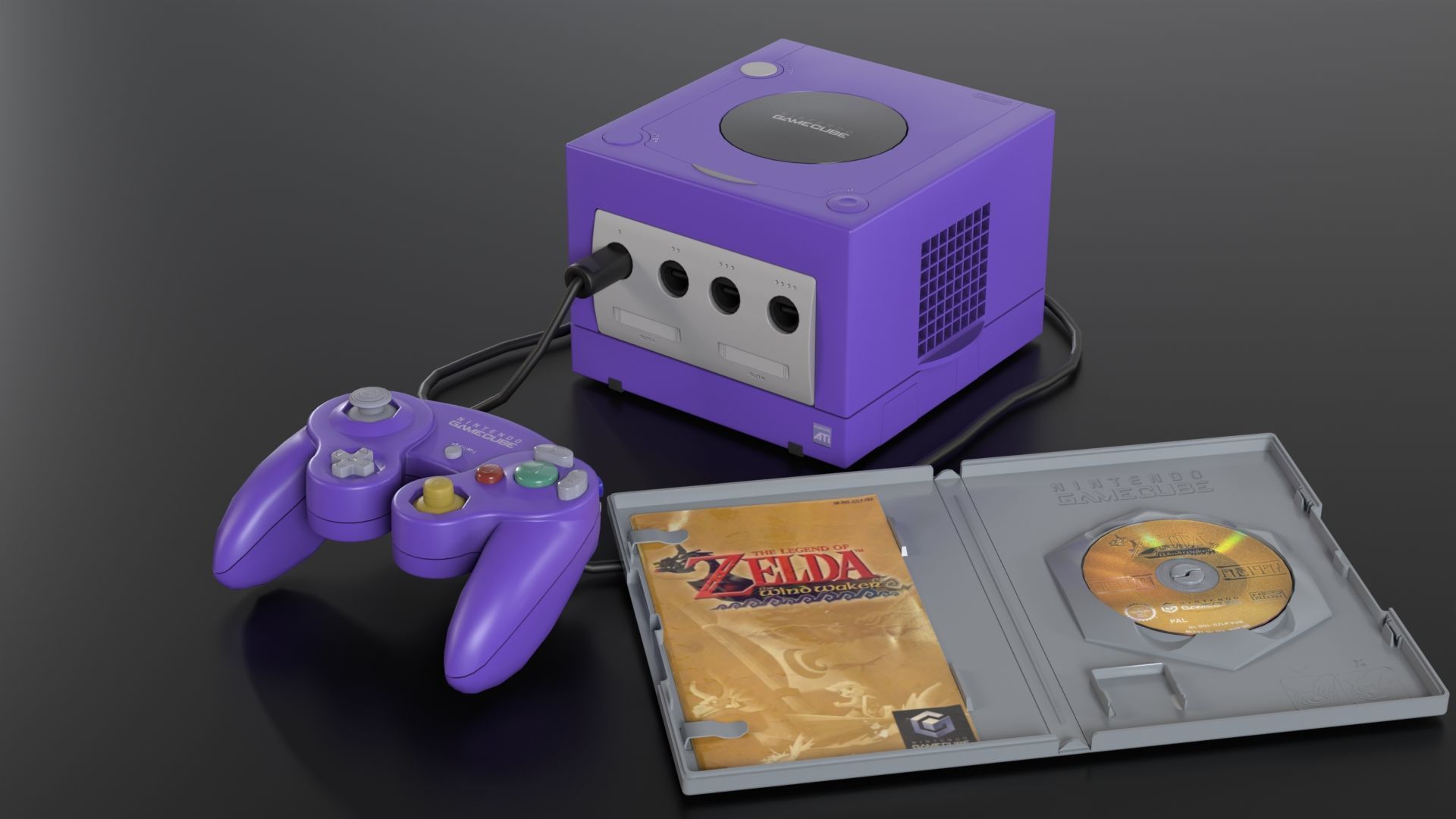 Nintendo Gamecube Low-poly 3D model_2
