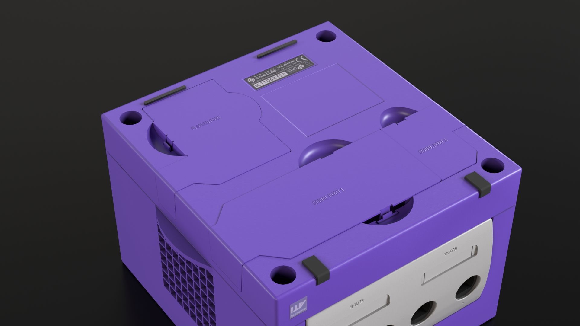 Nintendo Gamecube Low-poly 3D model_11