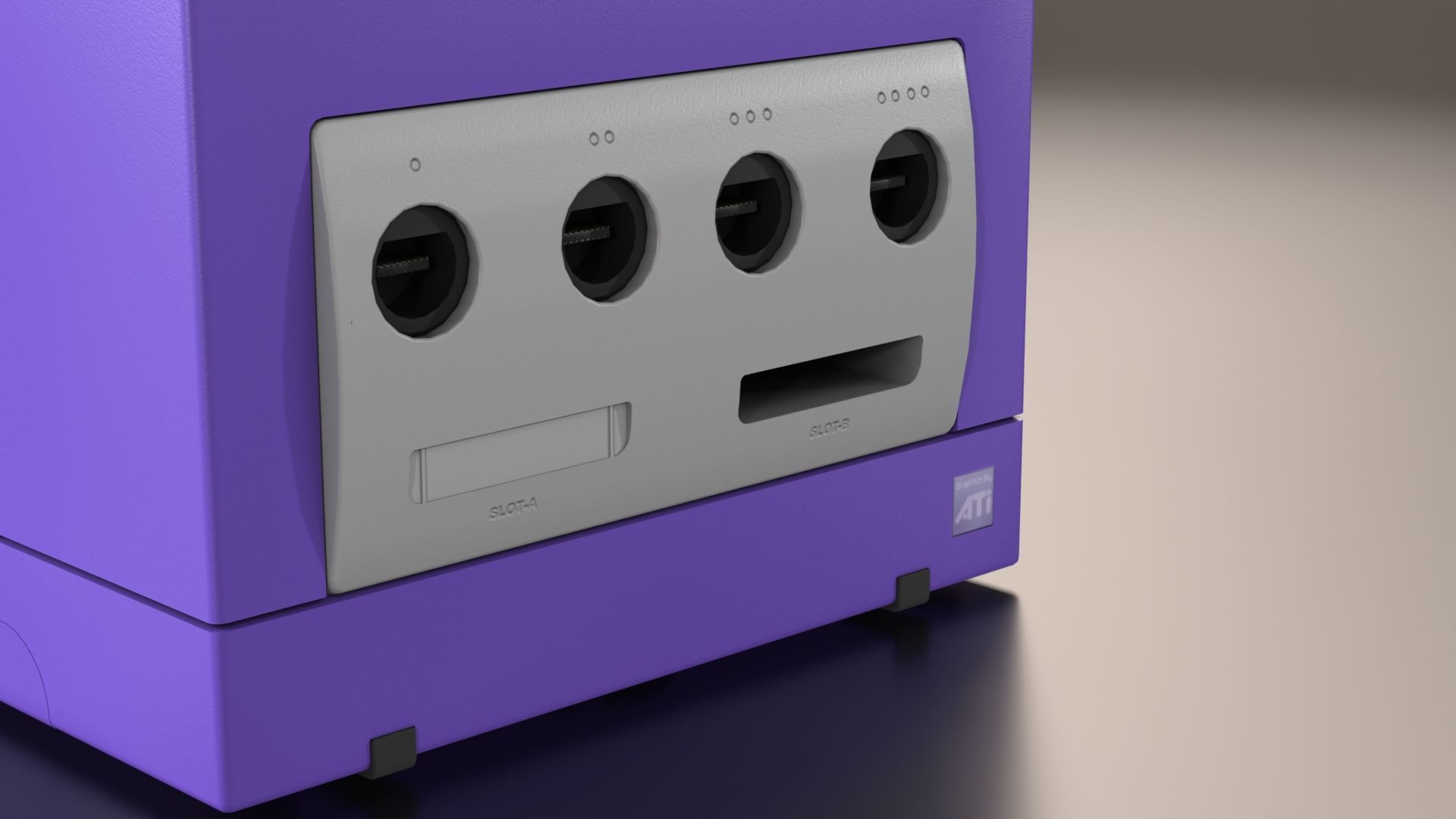Nintendo Gamecube Low-poly 3D model_10