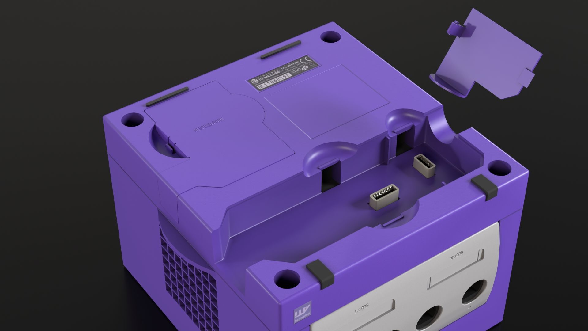 Nintendo Gamecube Low-poly 3D model_13