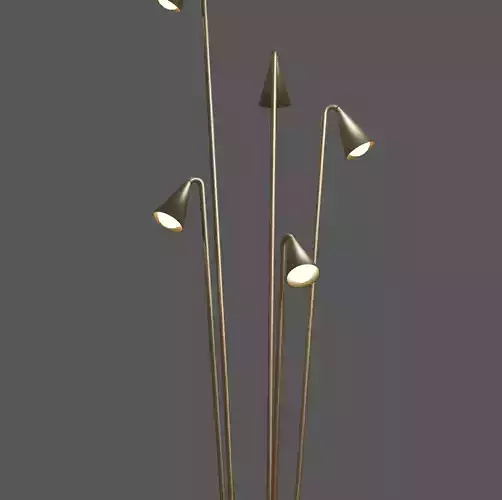 gold and silver garden lamp