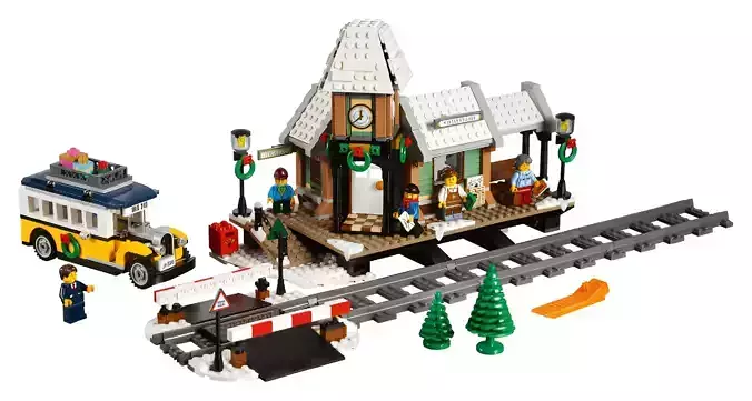 PixelBricks3D - Lego Winter Village Station  3D print model