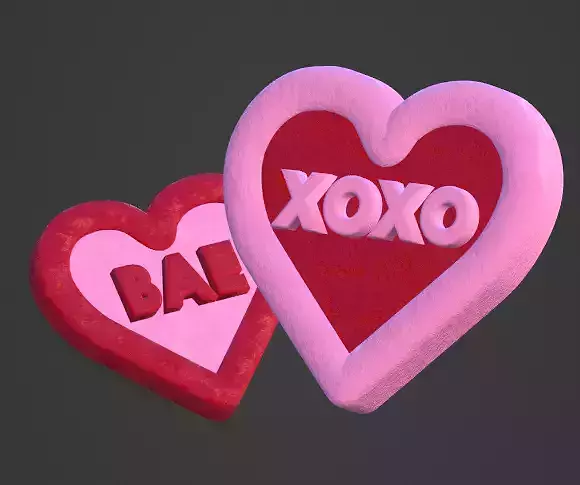 Heart Shaped Candy 3D model