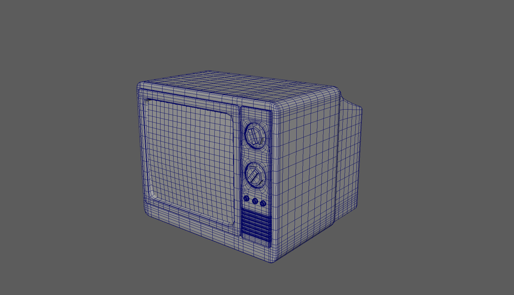 Vintage television Tv 3d model 3D model_3