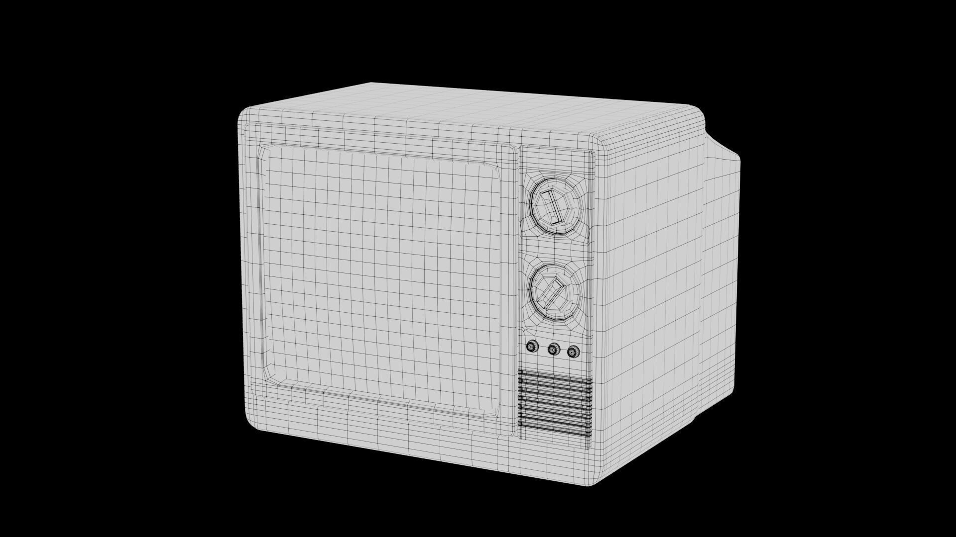 Vintage television Tv 3d model 3D model_2